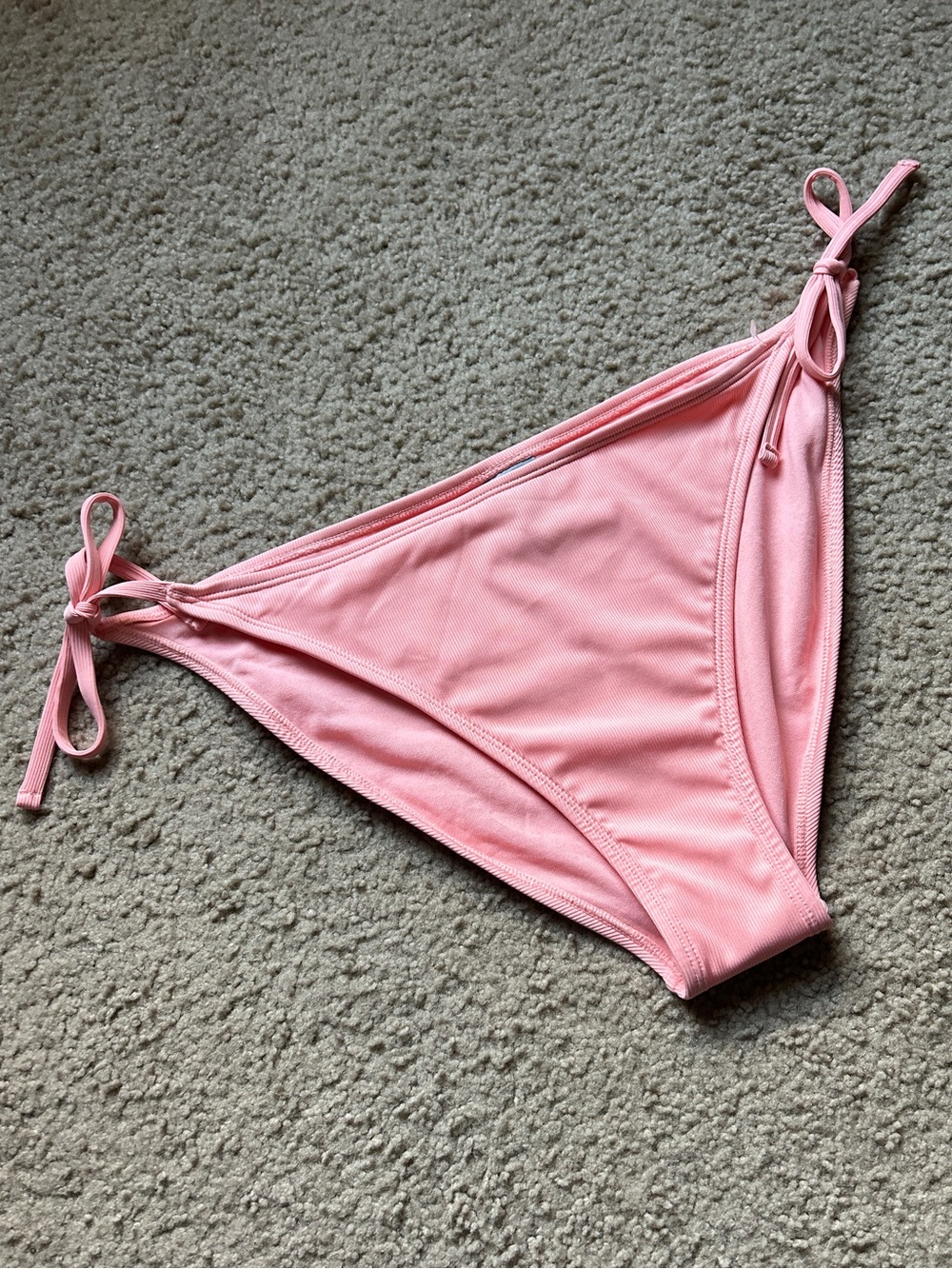 Shade & Shore Pink Ribbed Bikini Bottom
